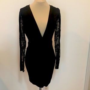 Never worn Bebe plunge neckline dress
